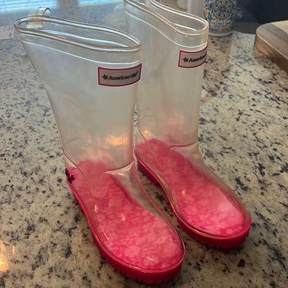 American girl Wellie wishers new rain boots size 1/2 - Picture 1 of 2